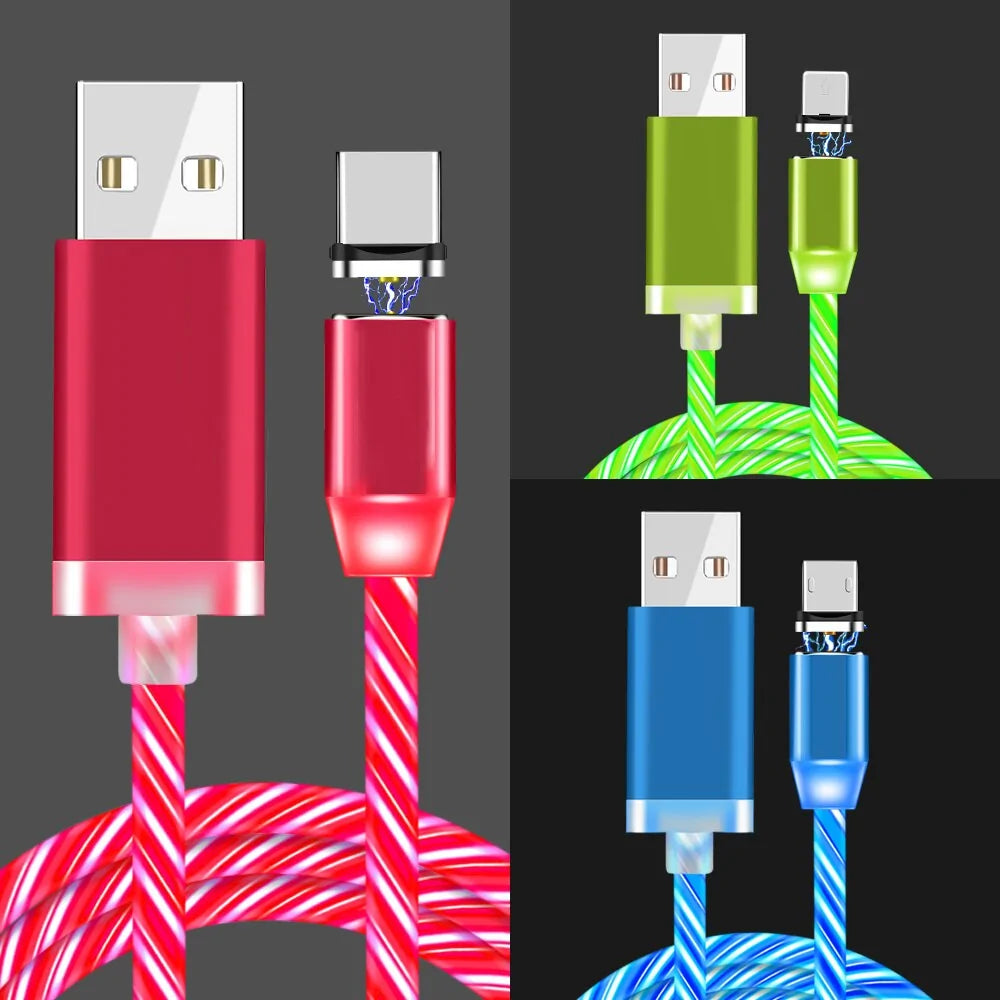 LED Magnetic USB Charging Cable