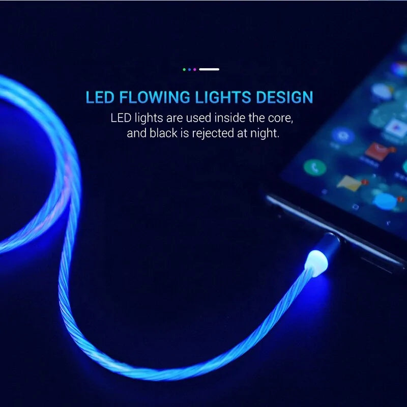 LED Magnetic USB Charging Cable